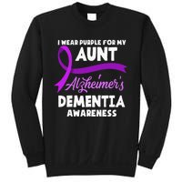 I Wear Purple For My Aunt Alzheimers Dementia Awareness Sweatshirt