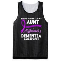 I Wear Purple For My Aunt Alzheimers Dementia Awareness Mesh Reversible Basketball Jersey Tank