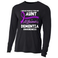 I Wear Purple For My Aunt Alzheimers Dementia Awareness Cooling Performance Long Sleeve Crew