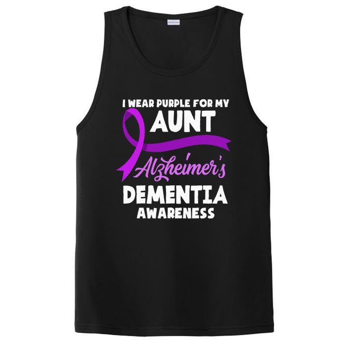 I Wear Purple For My Aunt Alzheimers Dementia Awareness PosiCharge Competitor Tank