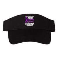 I Wear Purple For My Aunt Alzheimers Dementia Awareness Valucap Bio-Washed Visor