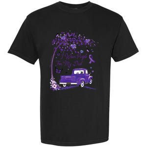 I Wear Purple For My Dad Alzheimers Awareness Truck Garment-Dyed Heavyweight T-Shirt