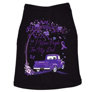 I Wear Purple For My Dad Alzheimers Awareness Truck Doggie Tank