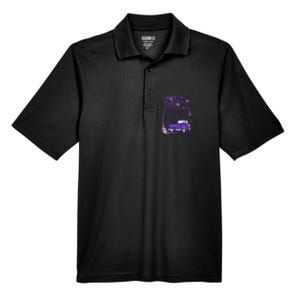 I Wear Purple For My Dad Alzheimers Awareness Truck Men's Origin Performance Pique Polo