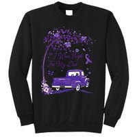 I Wear Purple For My Dad Alzheimers Awareness Truck Sweatshirt