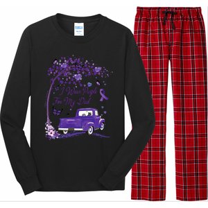 I Wear Purple For My Dad Alzheimers Awareness Truck Long Sleeve Pajama Set