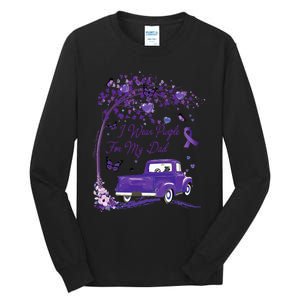 I Wear Purple For My Dad Alzheimers Awareness Truck Tall Long Sleeve T-Shirt