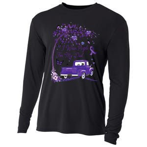 I Wear Purple For My Dad Alzheimers Awareness Truck Cooling Performance Long Sleeve Crew