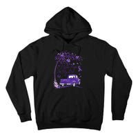 I Wear Purple For My Dad Alzheimers Awareness Truck Tall Hoodie