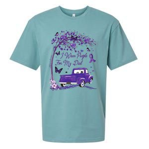 I Wear Purple For My Dad Alzheimers Awareness Truck Sueded Cloud Jersey T-Shirt