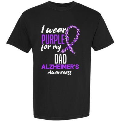 I Wear Purple For My Dad Dementia Alzheimers Awareness Garment-Dyed Heavyweight T-Shirt