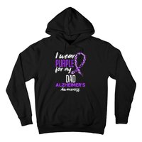 I Wear Purple For My Dad Dementia Alzheimers Awareness Hoodie