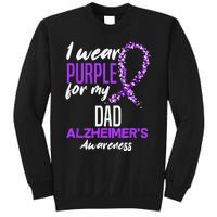 I Wear Purple For My Dad Dementia Alzheimers Awareness Sweatshirt