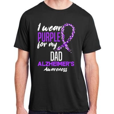 I Wear Purple For My Dad Dementia Alzheimers Awareness Adult ChromaSoft Performance T-Shirt