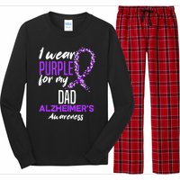 I Wear Purple For My Dad Dementia Alzheimers Awareness Long Sleeve Pajama Set