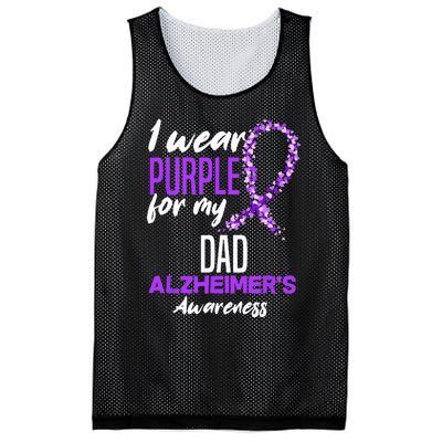 I Wear Purple For My Dad Dementia Alzheimers Awareness Mesh Reversible Basketball Jersey Tank