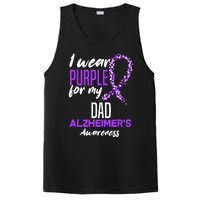 I Wear Purple For My Dad Dementia Alzheimers Awareness PosiCharge Competitor Tank