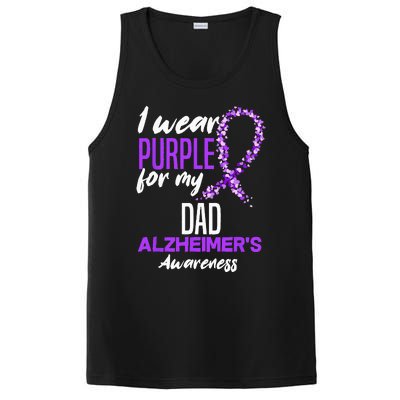 I Wear Purple For My Dad Dementia Alzheimers Awareness PosiCharge Competitor Tank