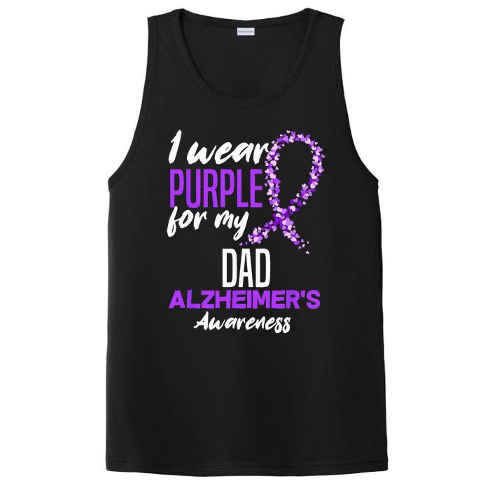 I Wear Purple For My Dad Dementia Alzheimers Awareness PosiCharge Competitor Tank