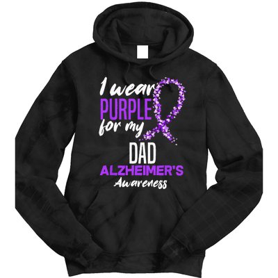 I Wear Purple For My Dad Dementia Alzheimers Awareness Tie Dye Hoodie