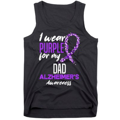 I Wear Purple For My Dad Dementia Alzheimers Awareness Tank Top