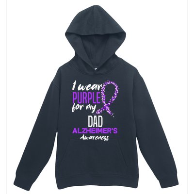 I Wear Purple For My Dad Dementia Alzheimers Awareness Urban Pullover Hoodie