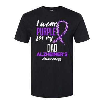 I Wear Purple For My Dad Dementia Alzheimers Awareness Softstyle CVC T-Shirt