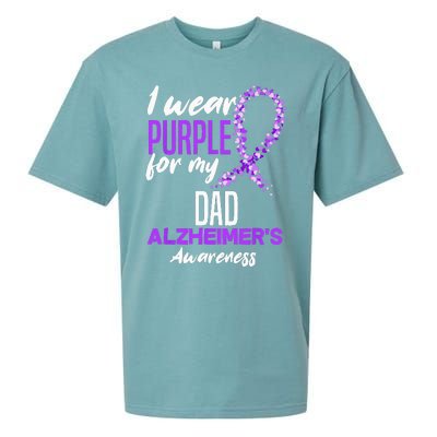 I Wear Purple For My Dad Dementia Alzheimers Awareness Sueded Cloud Jersey T-Shirt