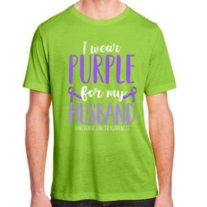 I Wear Purple For My Husband Pancreatic Cancer Awareness Meaningful Gift Adult ChromaSoft Performance T-Shirt