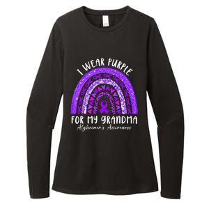 I Wear Purple For My Grandma Alzheimers Awareness Rainbow Womens CVC Long Sleeve Shirt