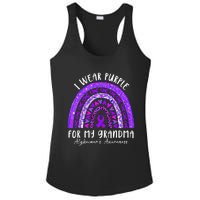 I Wear Purple For My Grandma Alzheimers Awareness Rainbow Ladies PosiCharge Competitor Racerback Tank