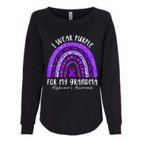 I Wear Purple For My Grandma Alzheimers Awareness Rainbow Womens California Wash Sweatshirt