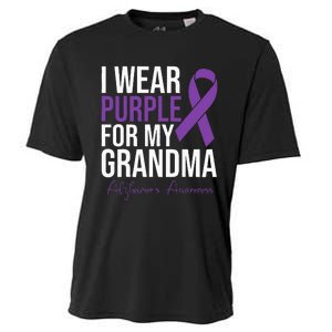 I Wear Purple For My Grandma Alzheimers Awareness Cooling Performance Crew T-Shirt