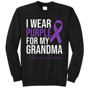 I Wear Purple For My Grandma Alzheimers Awareness Sweatshirt