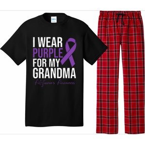 I Wear Purple For My Grandma Alzheimers Awareness Pajama Set