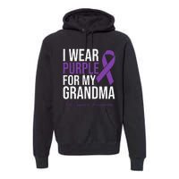 I Wear Purple For My Grandma Alzheimers Awareness Premium Hoodie