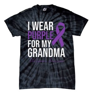 I Wear Purple For My Grandma Alzheimers Awareness Tie-Dye T-Shirt