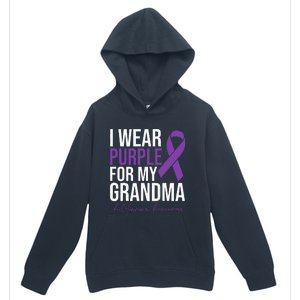 I Wear Purple For My Grandma Alzheimers Awareness Urban Pullover Hoodie