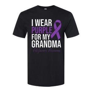 I Wear Purple For My Grandma Alzheimers Awareness Softstyle CVC T-Shirt