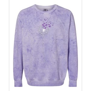 I Wear Purple For Domestic Violence Awareness Colorblast Crewneck Sweatshirt