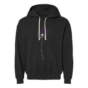 I Wear Purple For Domestic Violence Awareness Garment-Dyed Fleece Hoodie