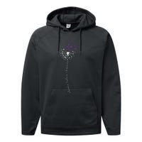 I Wear Purple For Domestic Violence Awareness Performance Fleece Hoodie