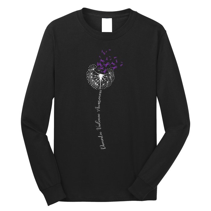 I Wear Purple For Domestic Violence Awareness Long Sleeve Shirt