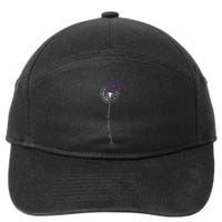 I Wear Purple For Domestic Violence Awareness 7-Panel Snapback Hat