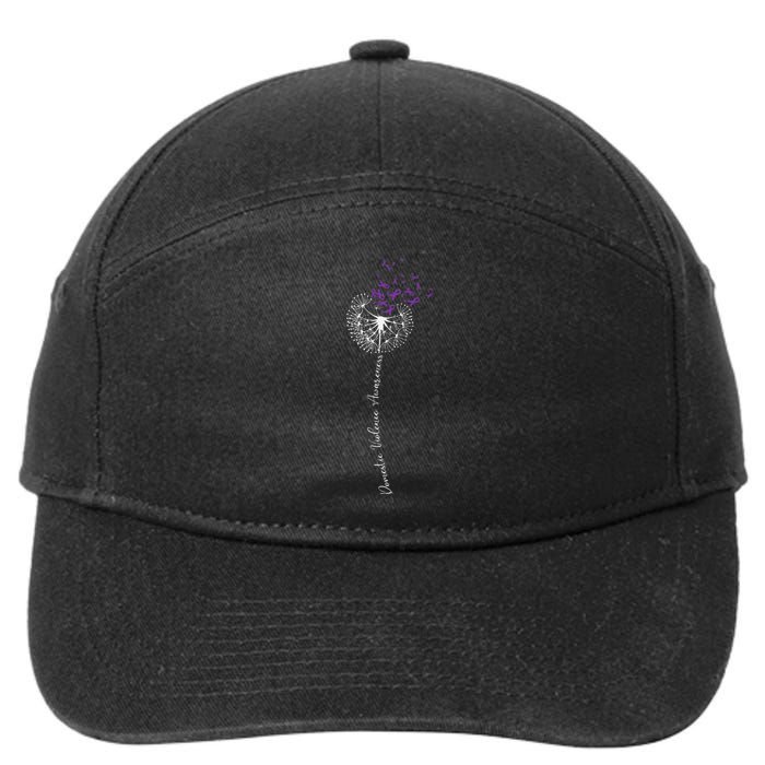 I Wear Purple For Domestic Violence Awareness 7-Panel Snapback Hat