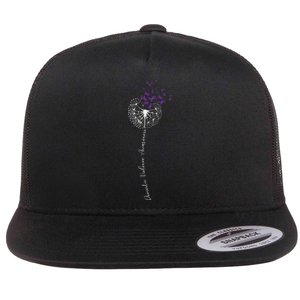 I Wear Purple For Domestic Violence Awareness Flat Bill Trucker Hat