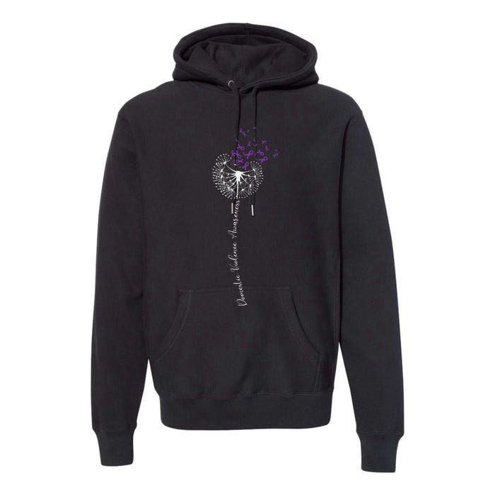 I Wear Purple For Domestic Violence Awareness Premium Hoodie