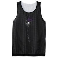 I Wear Purple For Domestic Violence Awareness Mesh Reversible Basketball Jersey Tank