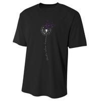 I Wear Purple For Domestic Violence Awareness Performance Sprint T-Shirt