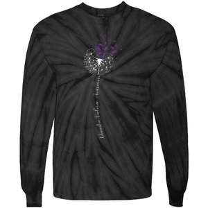 I Wear Purple For Domestic Violence Awareness Tie-Dye Long Sleeve Shirt